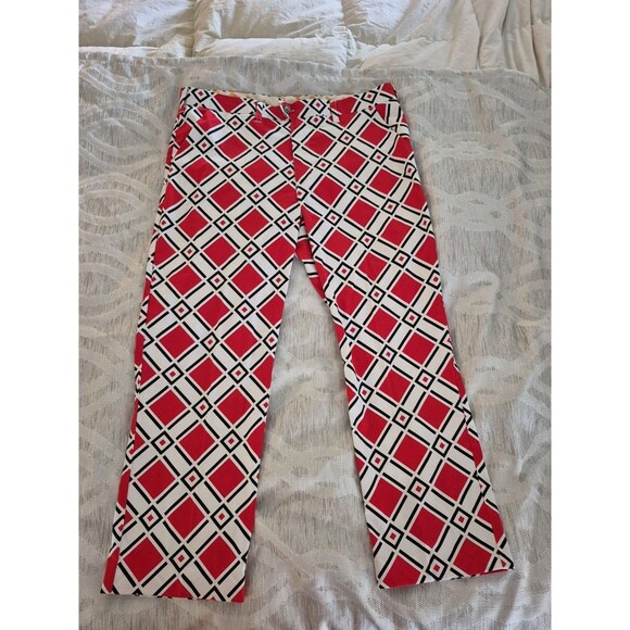 Loudmouth Golf Pants Mens 38x30 Argyle Diamond Plaid Chinos Trousers Birdie